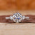 Round Cut Engagement Ring with white gold ring
