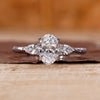 3 Stone Diamond Engagement Ring with claw prong ring setting.
