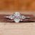 3 Stone Diamond Engagement Ring with claw prong ring setting.
