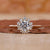 Diamond cluster ring with round diamond ring.
