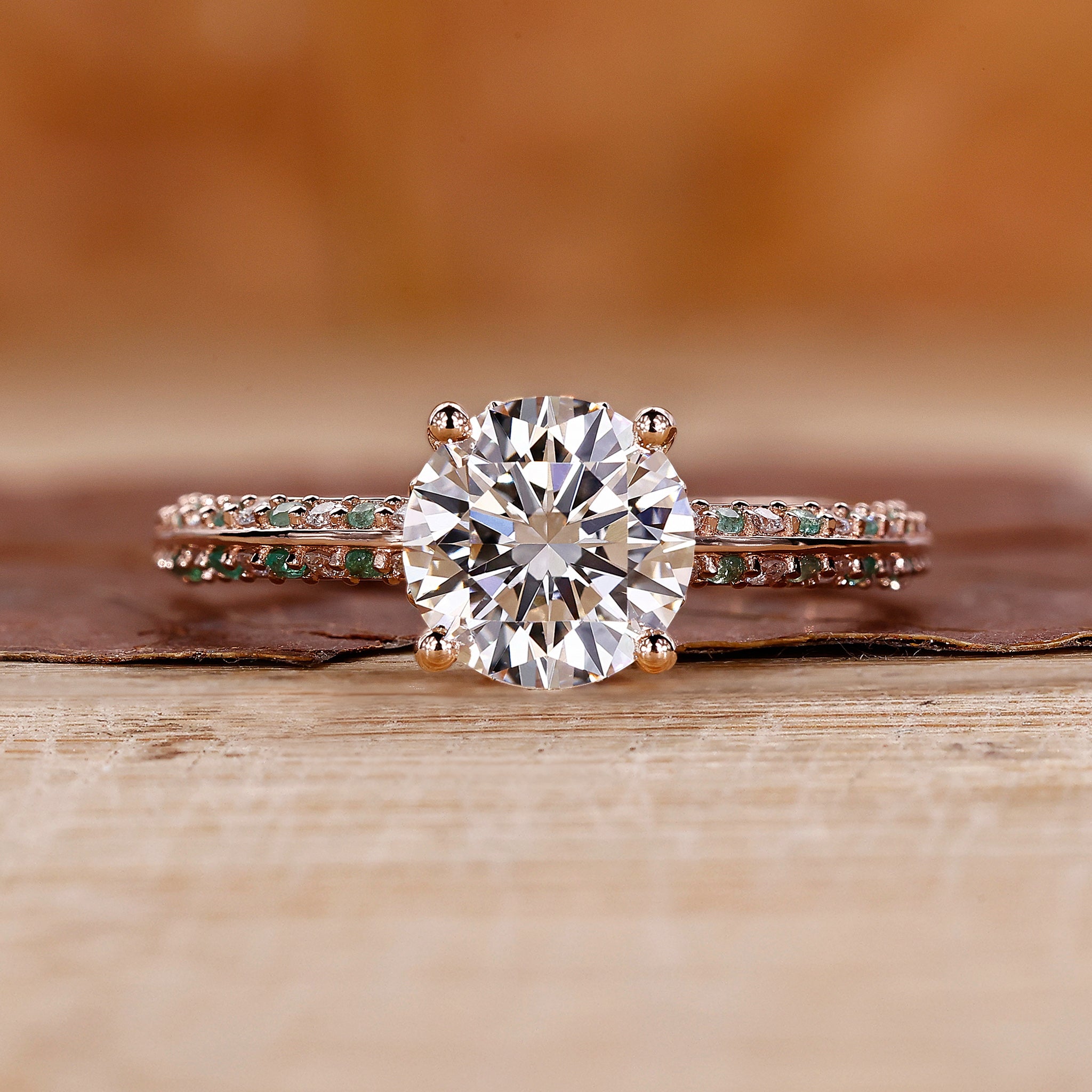 Pave Diamond Ring in rose gold ring jewellery
