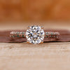 Pave Diamond Ring in rose gold ring jewellery
