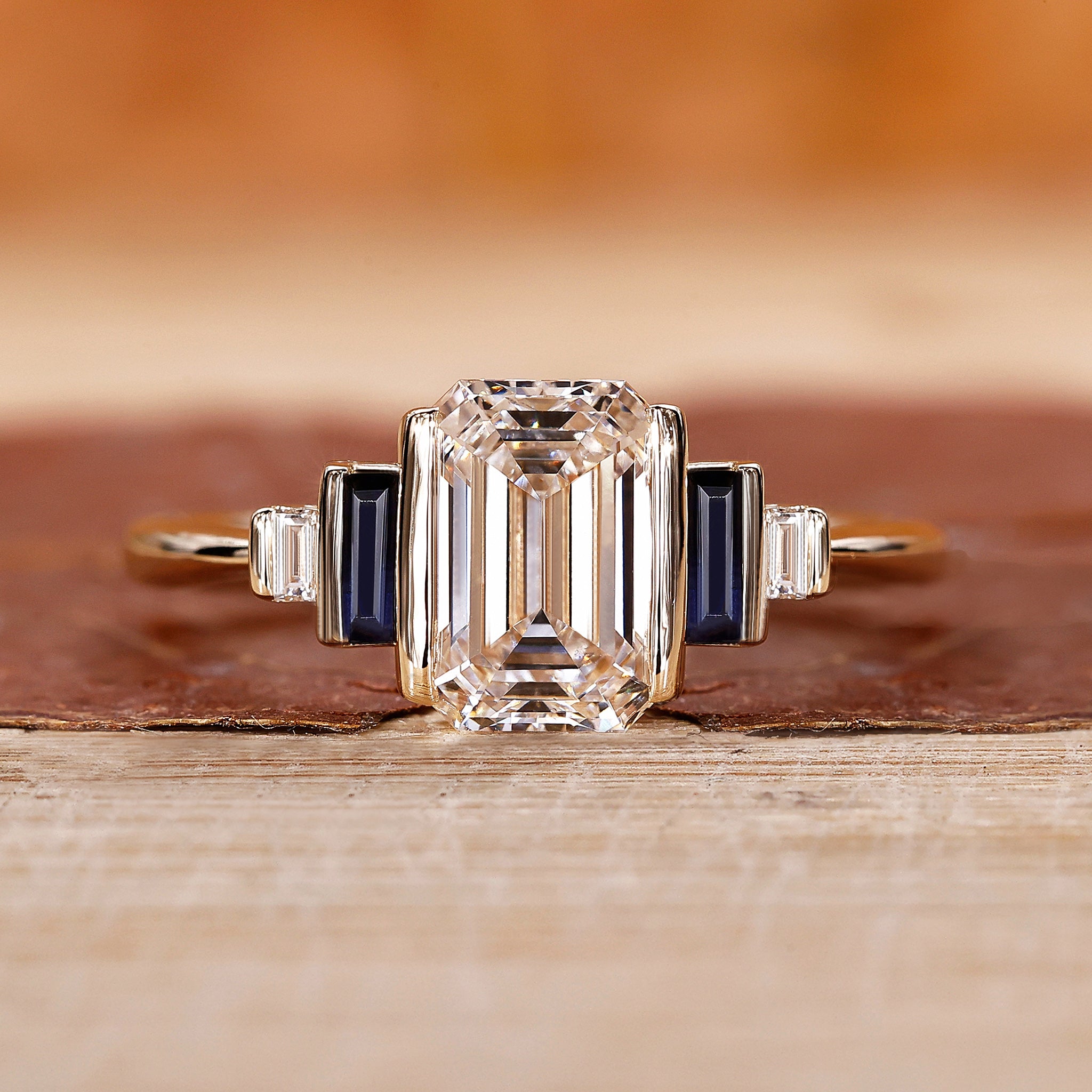 5 Stone Diamond Ring in yellow gold ring
