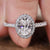 Oval shaped engagement ring with a classic and elegant design.
