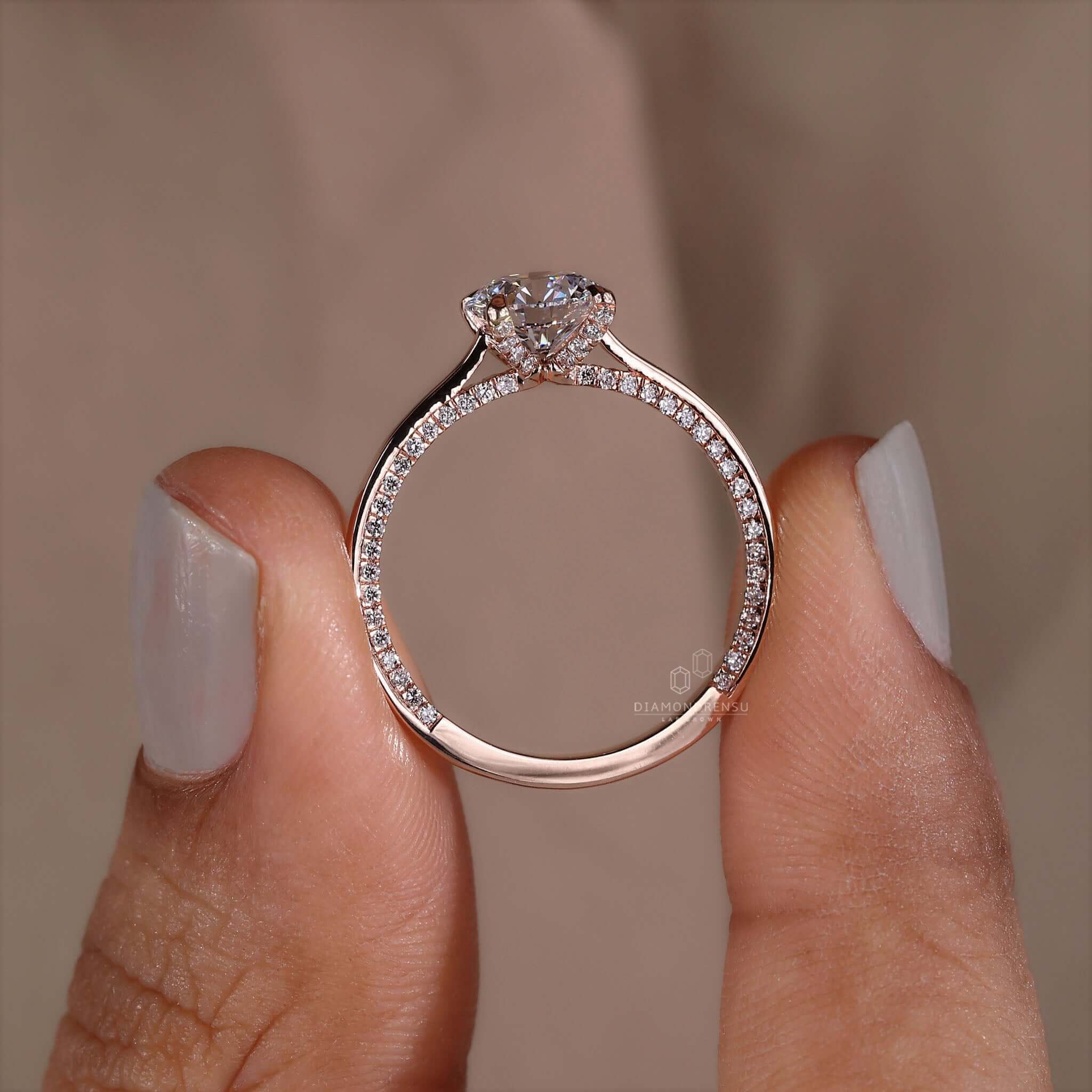 Hidden accents creating a flawless blend of beauty and sophistication in engagement rings.