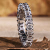 emerald cut lab grown diamond eternity band