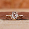 Rose Cut Diamond Ring with yellow gold ring

