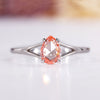 Split Shank Engagement Ring with white gold ring

