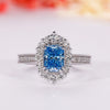 Radiant Cut Diamond Ring is designed using a white gold ring and round diamond ring.
