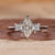 3 stone engagement ring with Dutch marquise diamond ring.
