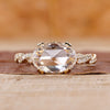 East West Engagement Ring in yellow gold ring
