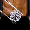 Round brilliant cut diamond with 10.11 carat weight and IGI certification.
