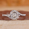 Portuguese Cut Diamond Ring is made with white gold ring.
