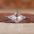 Rose Cut Diamond Ring is made using a white gold ring.
