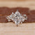 Nature inspired diamond ring with marquise center.
