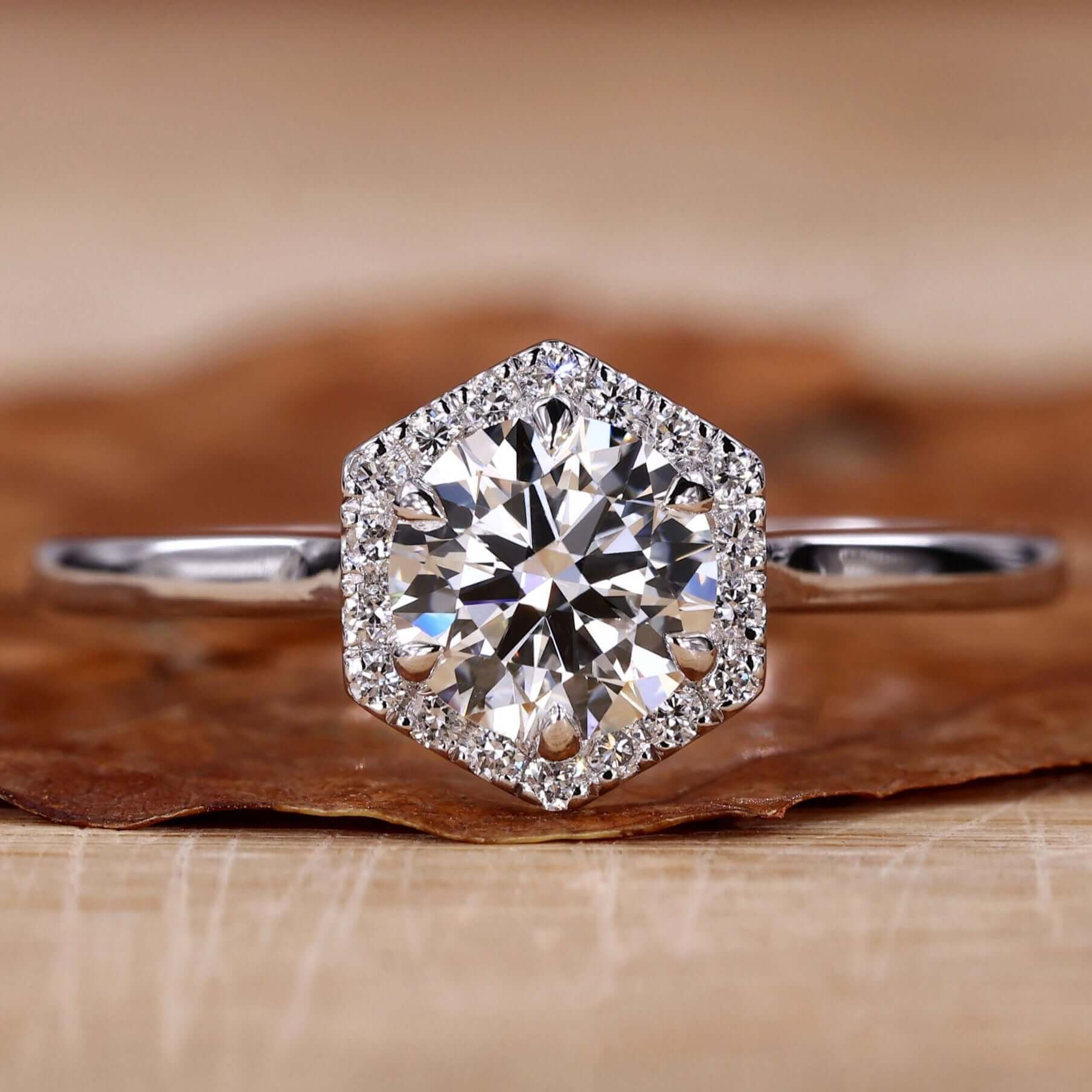 round lab grown diamond ring