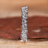 Heart diamond half eternity wedding band.
