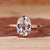 Cushion Cut Engagement Ring with old mine cut diamond ring
