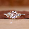 Rose Cut Diamond ring is made using yellow gold ring.
