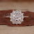 Cushion cut diamond ring in yellow gold.
