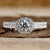 Round brilliant cut diamond in a classic prong setting ring.
