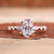 Oval diamond ring in yellow gold
