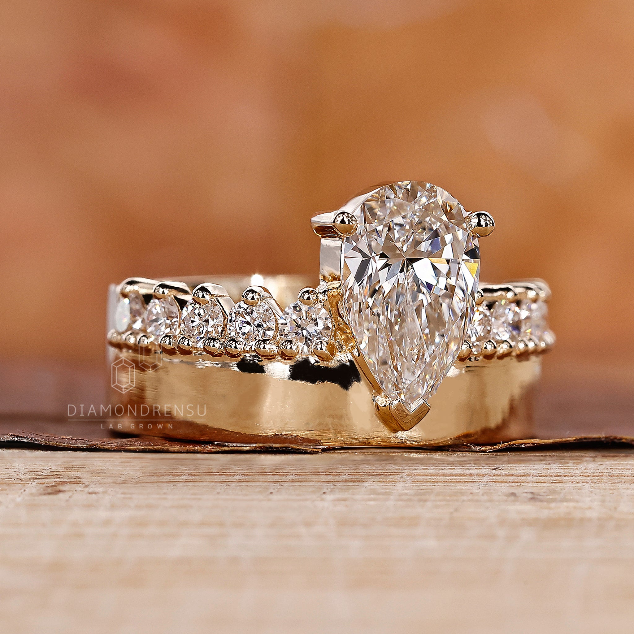 Prong setting on handmade ring
