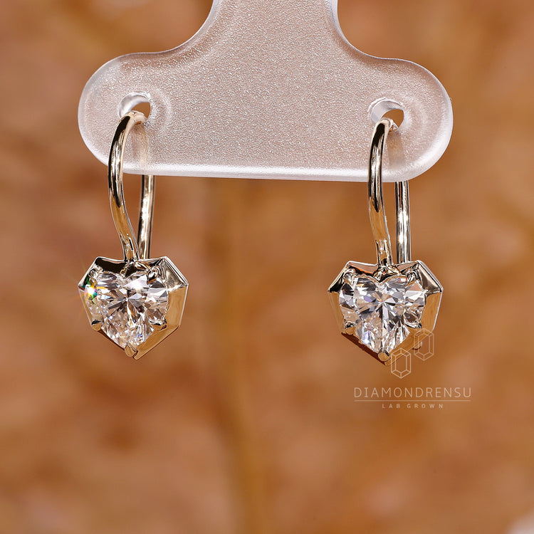 1 TCW lab diamond earrings for women.
