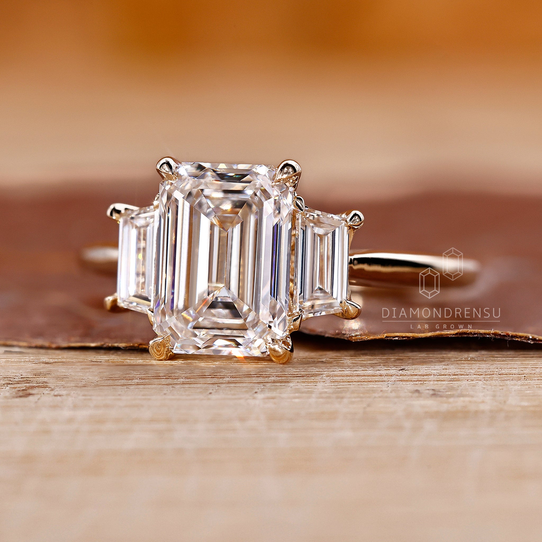 Prong setting keeps the diamonds safe and fixed.
