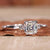 Three Stone Engagement Ring with brilliant diamond design.