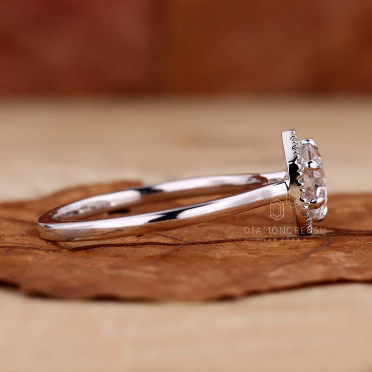 Dazzling cathedral setting diamond ring for a luxurious touch.