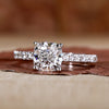 Cushion engagement ring with a stunning centre diamond.