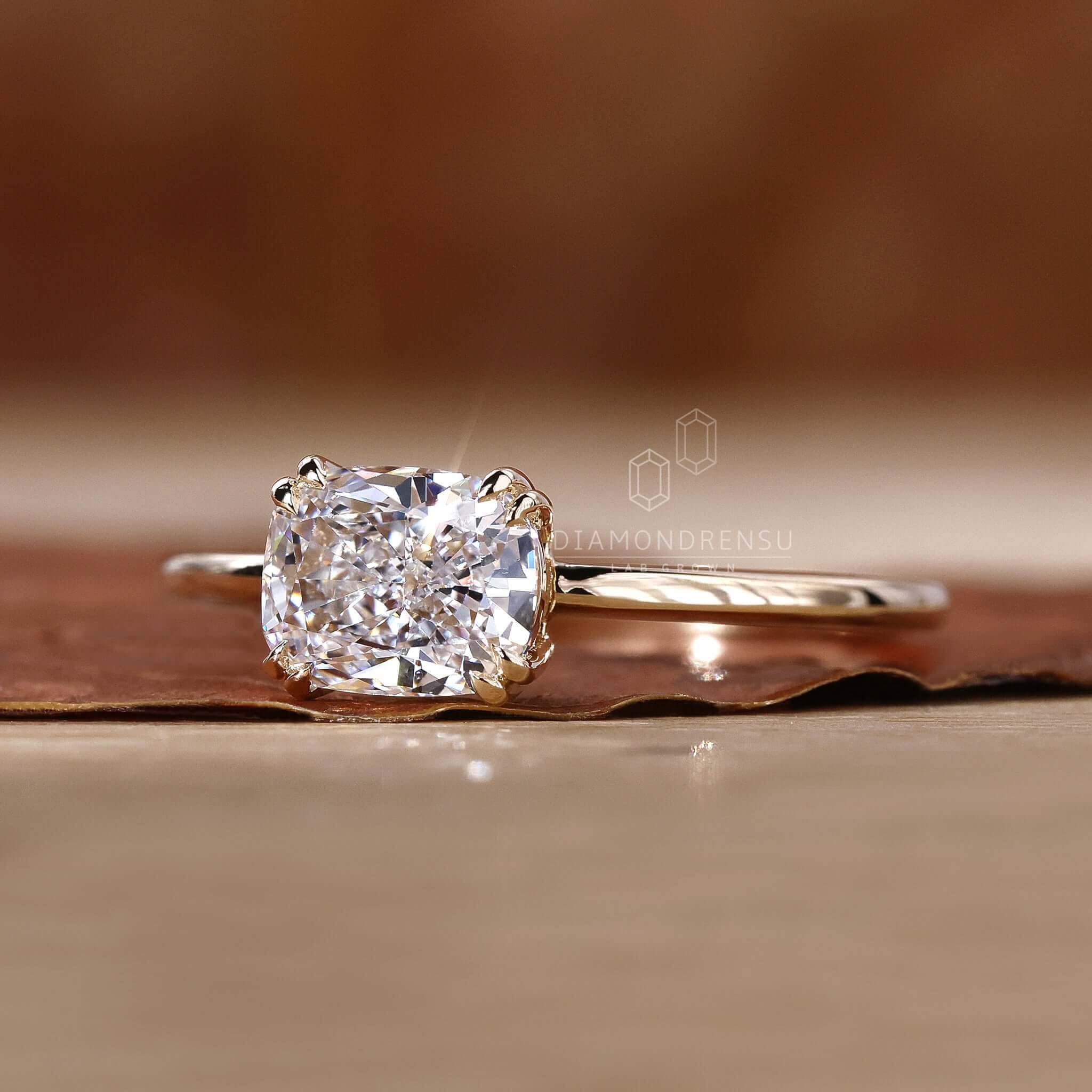 Stunning cushion cut diamond ring, perfect for making your proposal unforgettable.