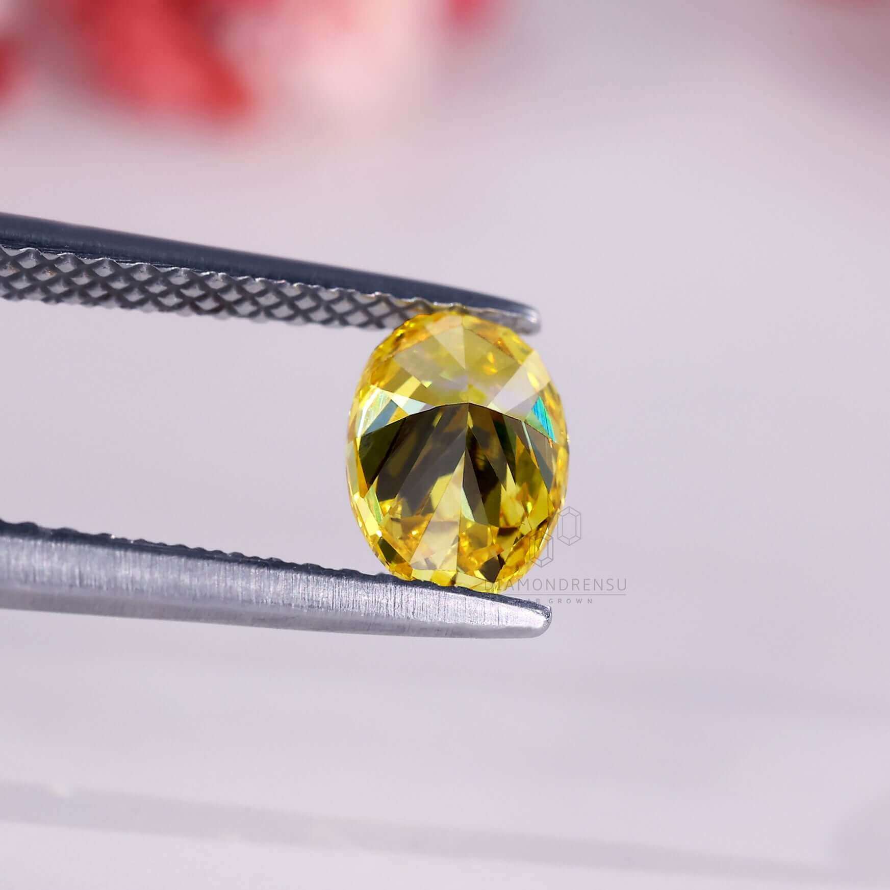 fancy yellow oval diamond