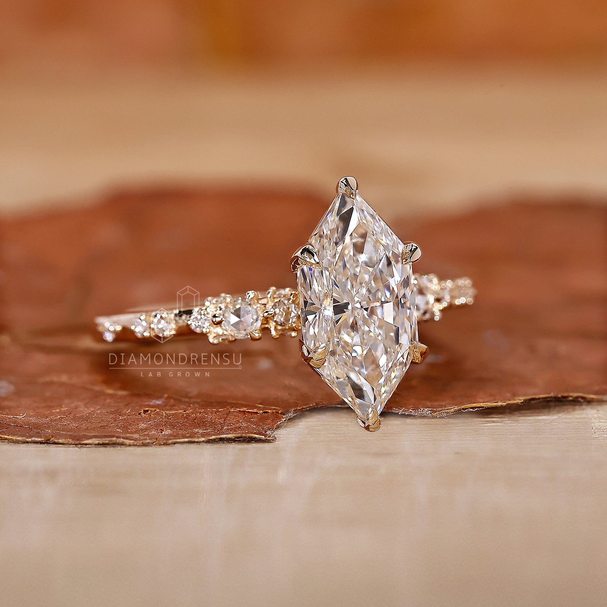 Lab Grown Diamond in handmade ring design

