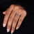 Round cut diamond half eternity ring.
