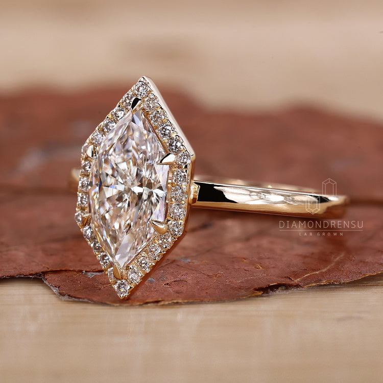 IGI certified diamond featured in handmade ring.
