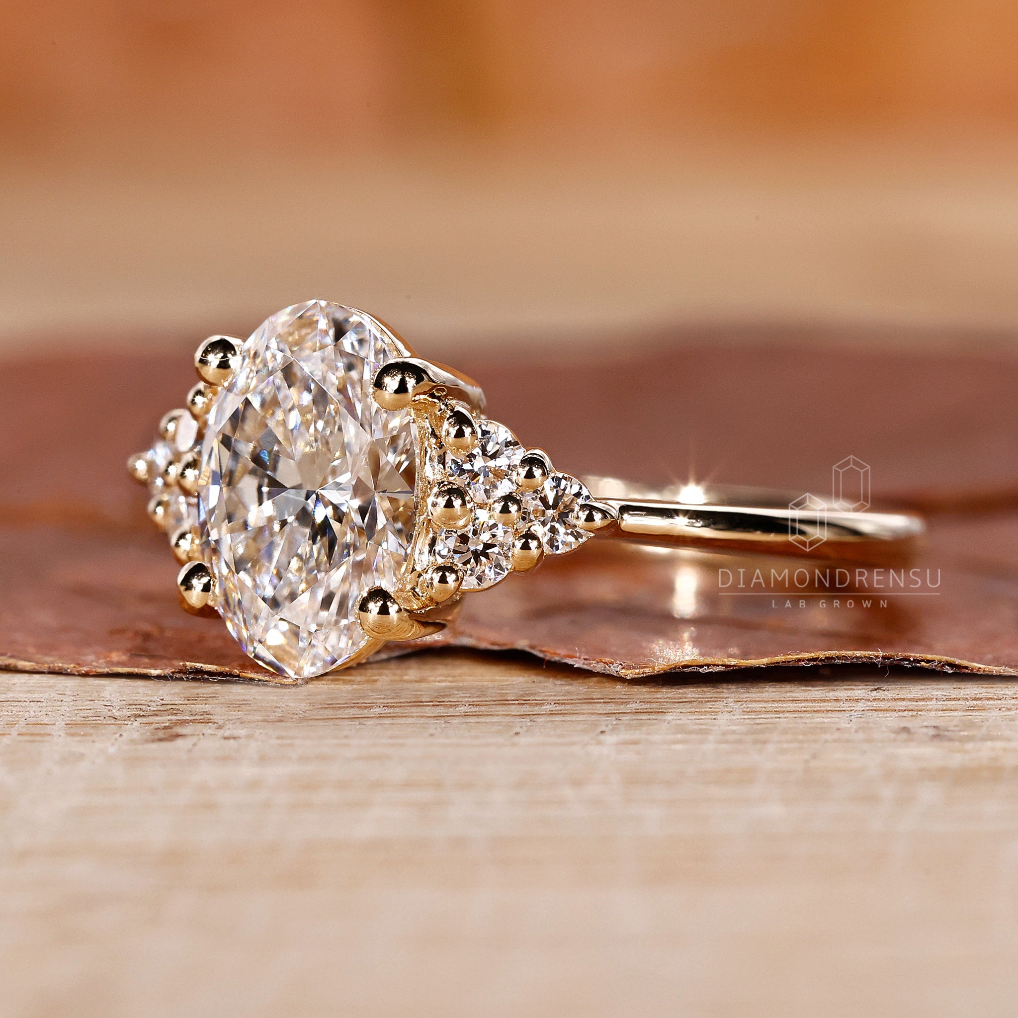 Prong setting on handmade ring
