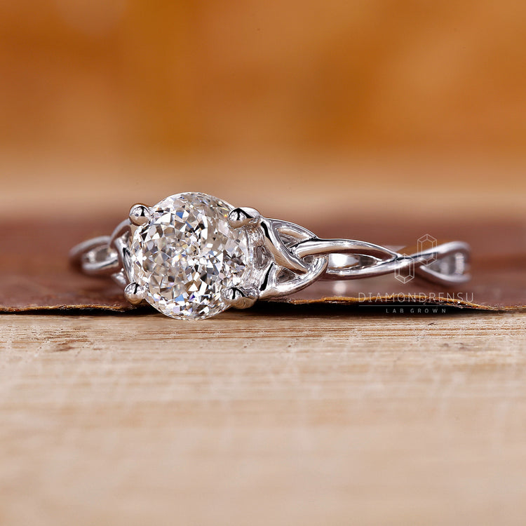 IGI certified lab grown diamond in a Portuguese cut style.
