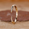 Open Gap Wedding Band in prong setting