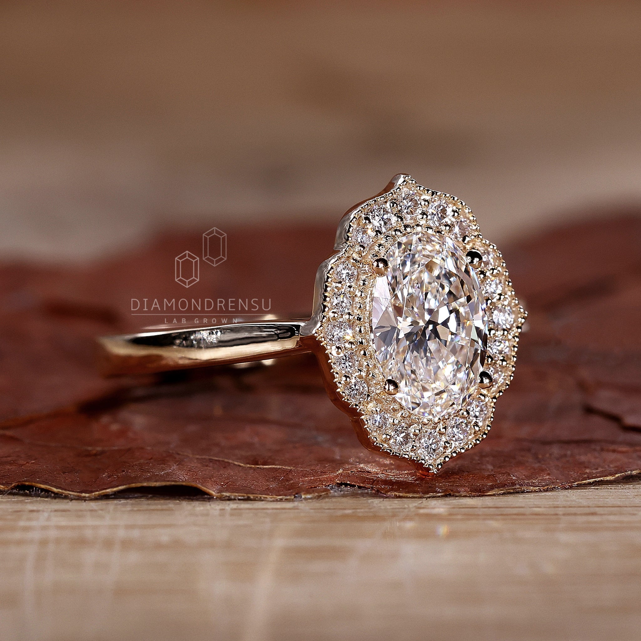 Elegant oval diamond engagement ring with a timeless setting.