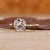 Solitaire diamond engagement ring with a classic design.
