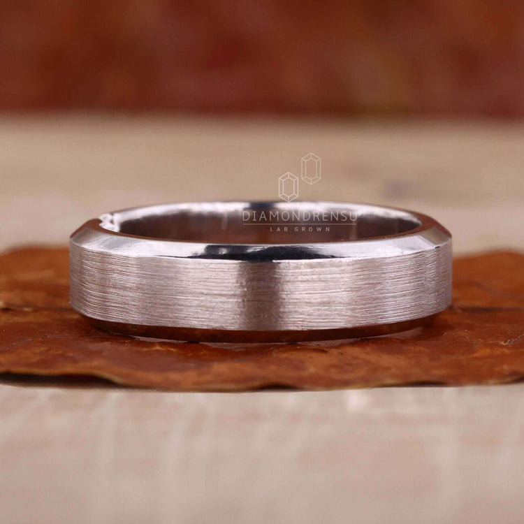 Baguette diamond wedding band featuring a unique design for modern elegance.