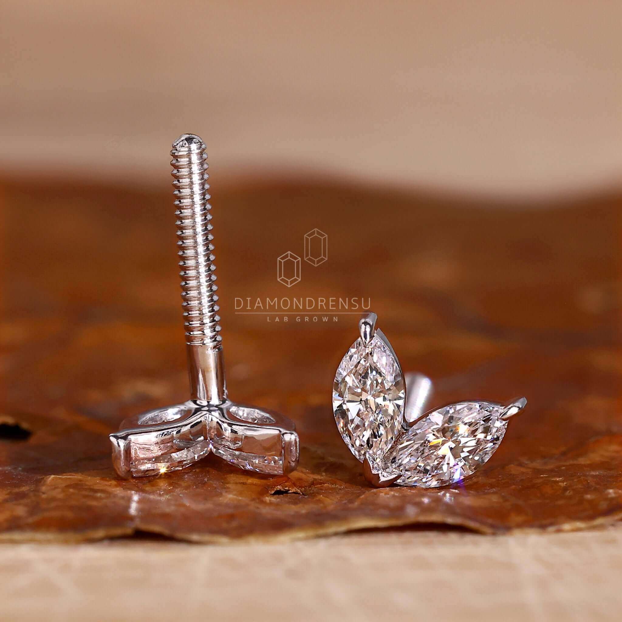 igi certified diamond earrings