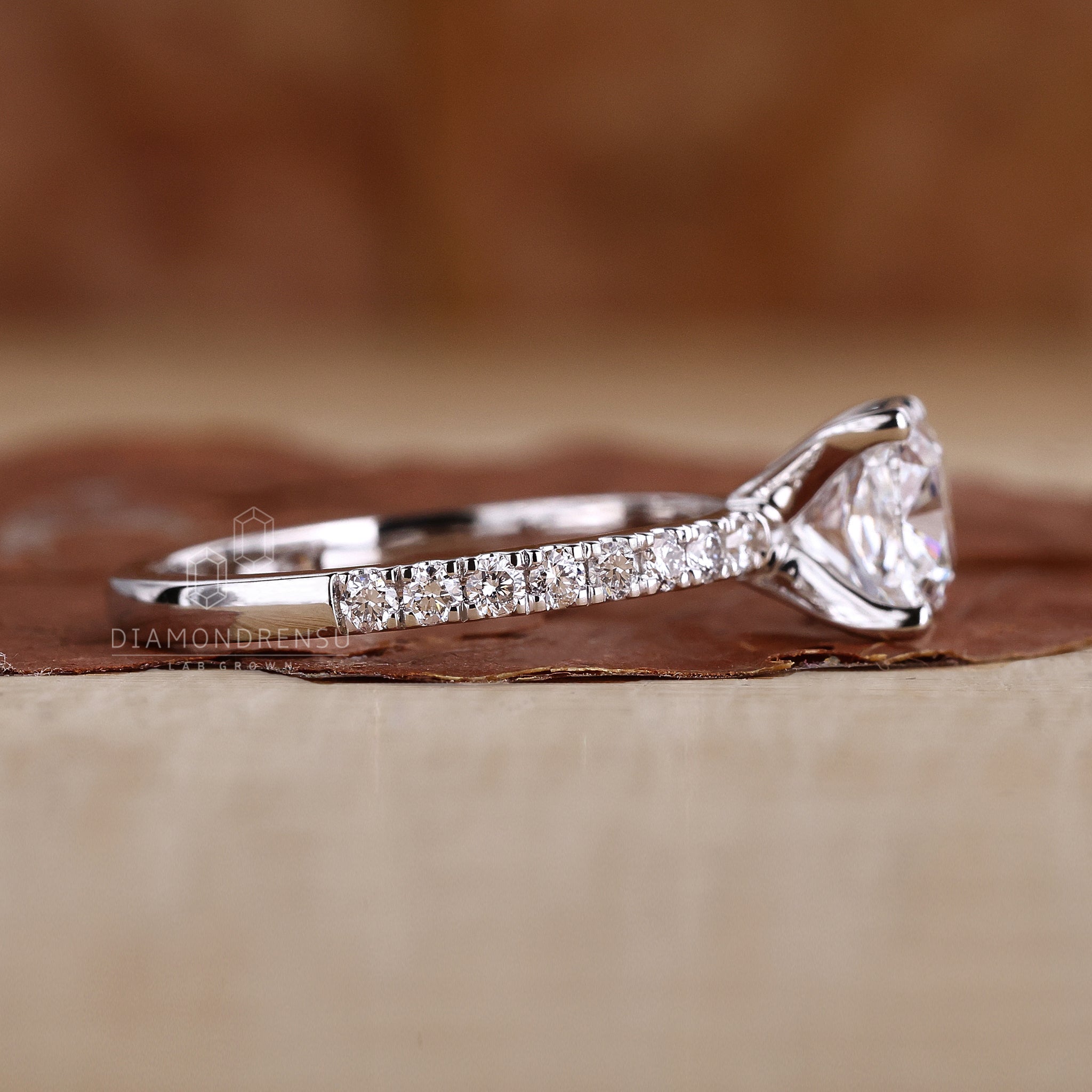 White gold ring showcasing timeless elegance.