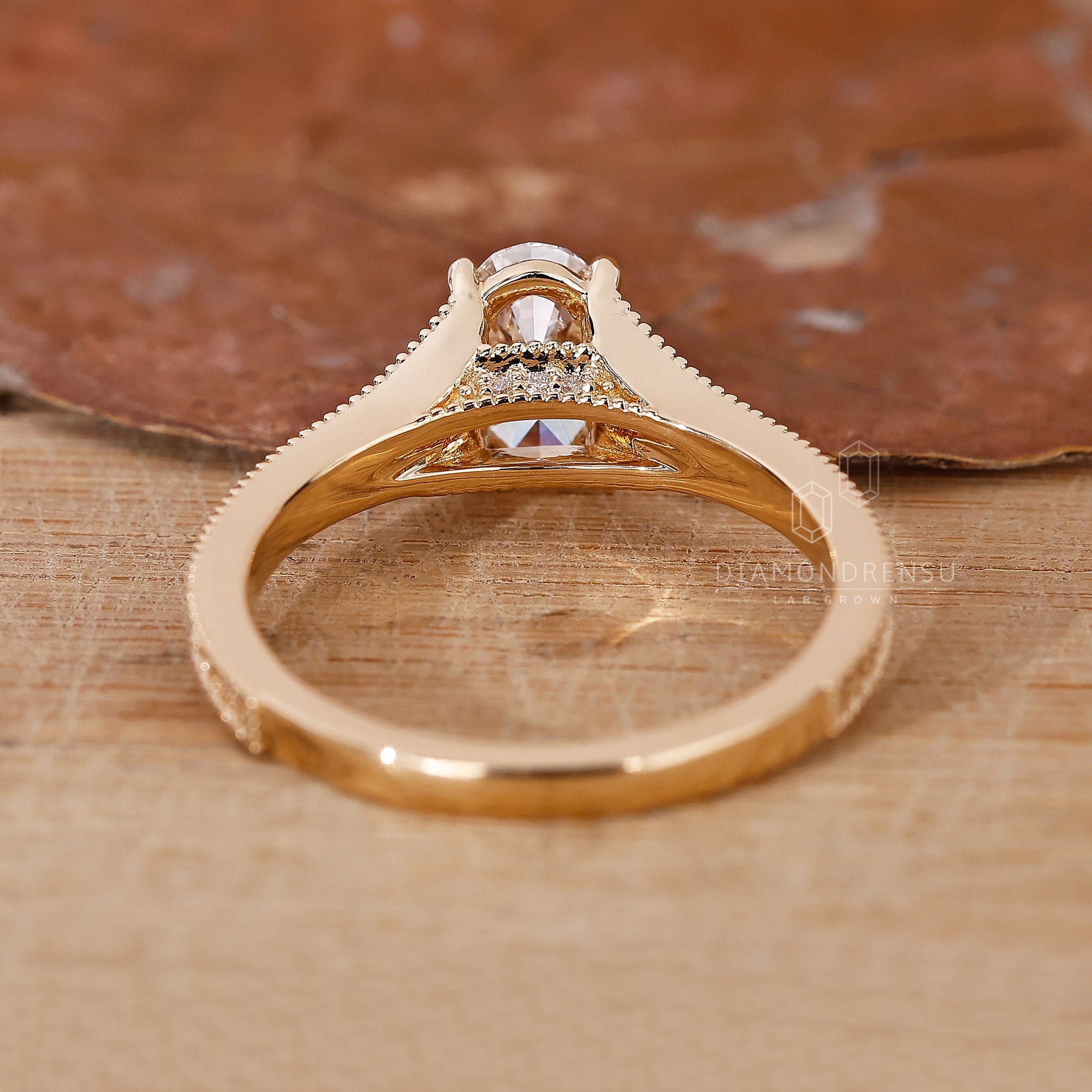 Pave Diamond Ring featuring an IGI certified Lab Grown Diamond.