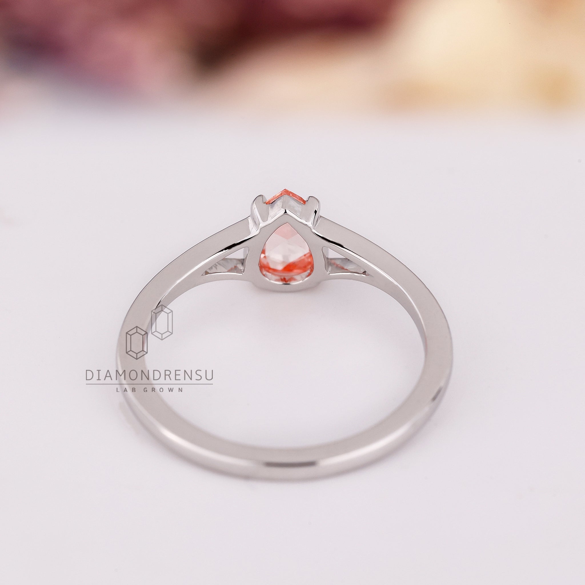 4 prong setting with split shank engagement ring
