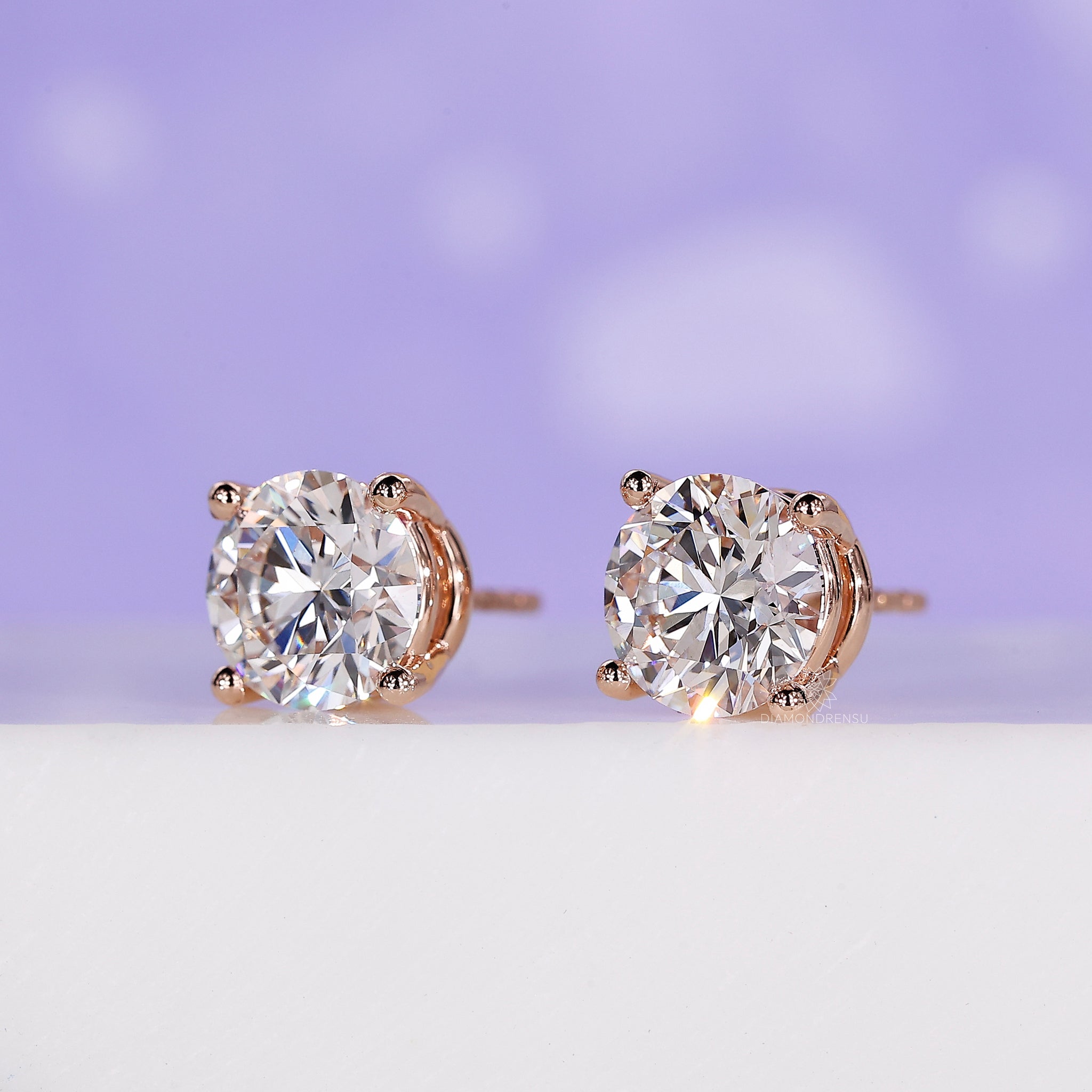 Elegant 3 carat diamond earrings for women.