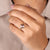 Rose cut engagement ring with bezel setting design
