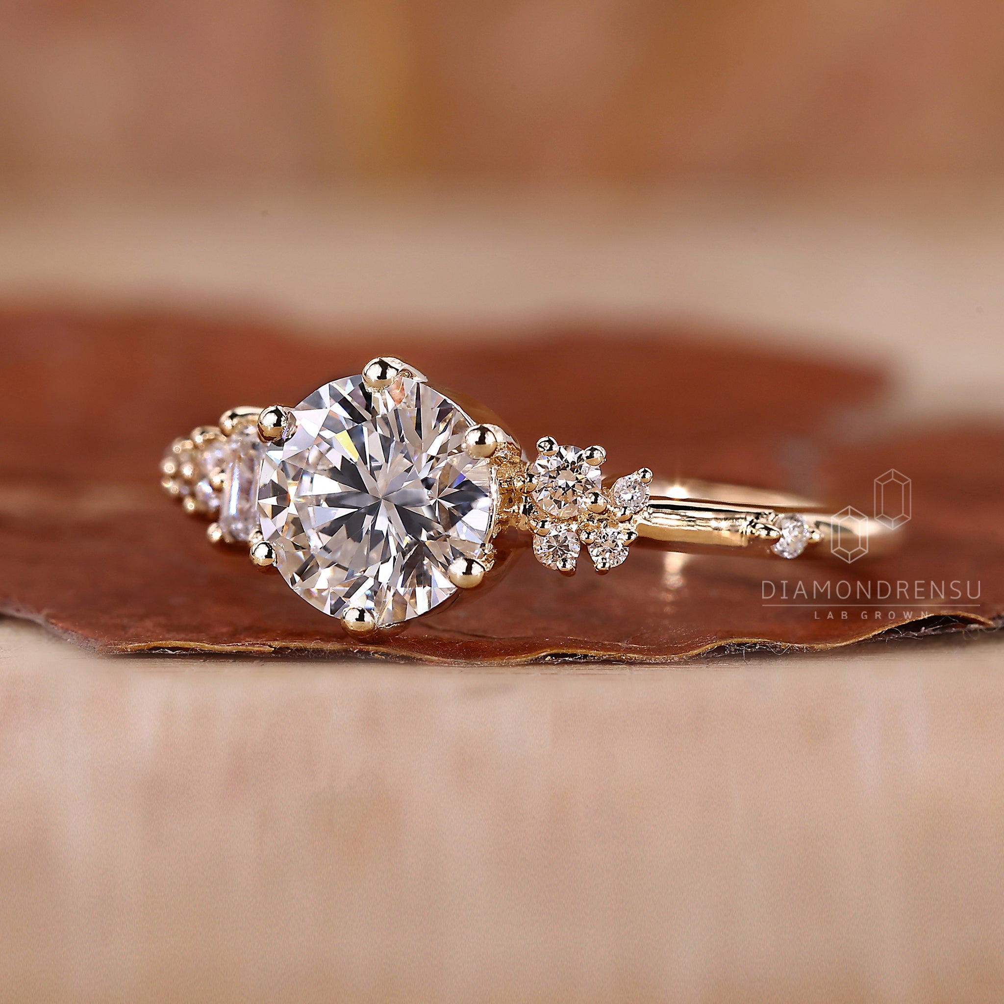 Prong setting on handmade ring
